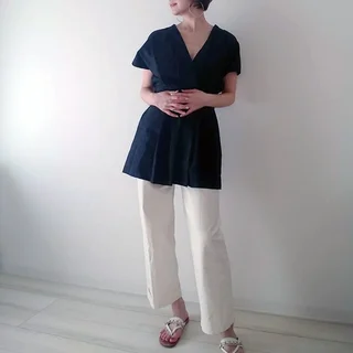 【ZARA】ブラックシャツで魅せる40代夏のモノトーンコーデ
