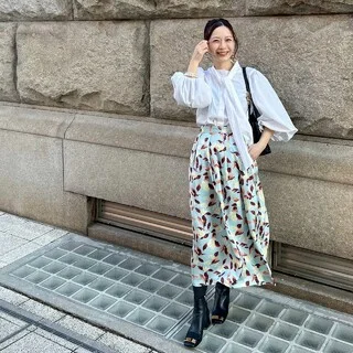 【気温別】気分春めく！大人の花柄スカート着回し３コーデ