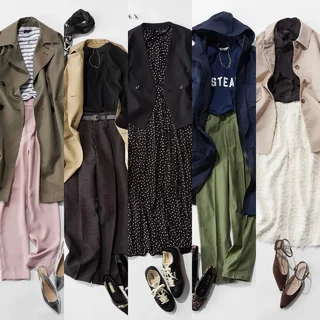 甘さ控えめでまとめたピンクコーデから老舗ホテルランチの端正な装いまで【アラフォーの１週間コーデ】