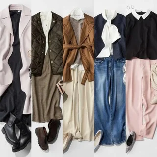 桜色コートの春気分スタイルから白襟が効いたトップスの引き締めコーデまで【アラフォーの１週間コーデ】