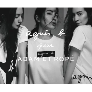 ADAM ET ROPÉがagnès b.とコラボレーション。ロゴをポイントにしたTシャツを発売。