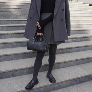 グレーのワントーンコーデ【ELENDEEK（エレンディーク）】新作ジャケットでお誕生日ランチへ_1_3-1