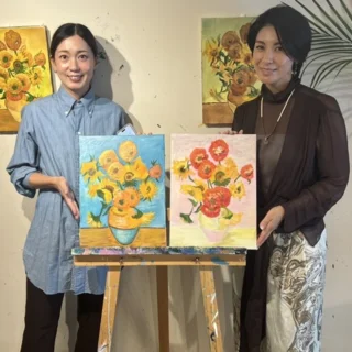完成したゴッホのひまわり