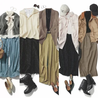 フェミニンなデニムコーデからジャケット×タイトスカートのトラッドスタイルまで【アラフォーの１週間コーデ】