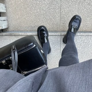 グレーのワントーンコーデ【ELENDEEK（エレンディーク）】新作ジャケットでお誕生日ランチへ_1_3-2