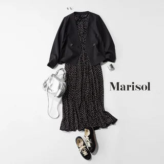 お習字でチームに貢献する日は、黒のマキシワンピで精神統一【2026/04/07のコーデ】