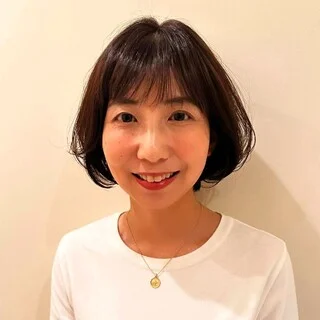 ふんわりエアリーなひし形ボブスタイル【40代のボブヘア】