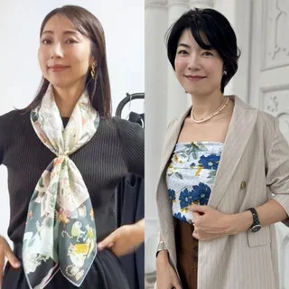 巻くだけで印象が変わる！大人のための最旬スカーフアレンジ【40代ファッション】