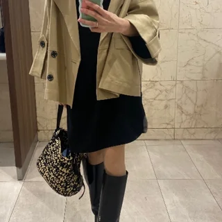 【待ってました秋】ショートトレンチ×ミニスカート×ロングブーツのバランスが大好き♡