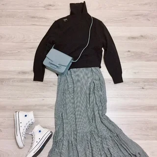 UNIQLOカシミヤセーター着まわし【momoko_fashion】