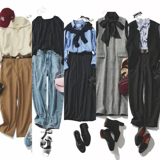 品があるスポーティな装いからフェミニン×ハンサムなジレコーデまで【アラフォーの１週間コーデ】