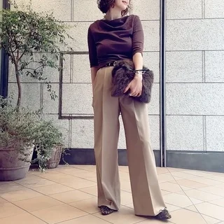 【40代骨格ストレート】季節の変わり目にちょうどいい5分袖トップスコーデ