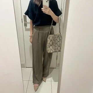 【H&amp;M】今買って秋にも使える千円台の高見えハイウエストパンツ_1_4-1