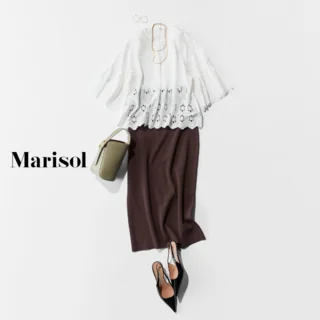 ランチミーティングでは上半身のコーデをエレガントで清楚にまとめて信頼度UP【2025/08/05のコーデ】