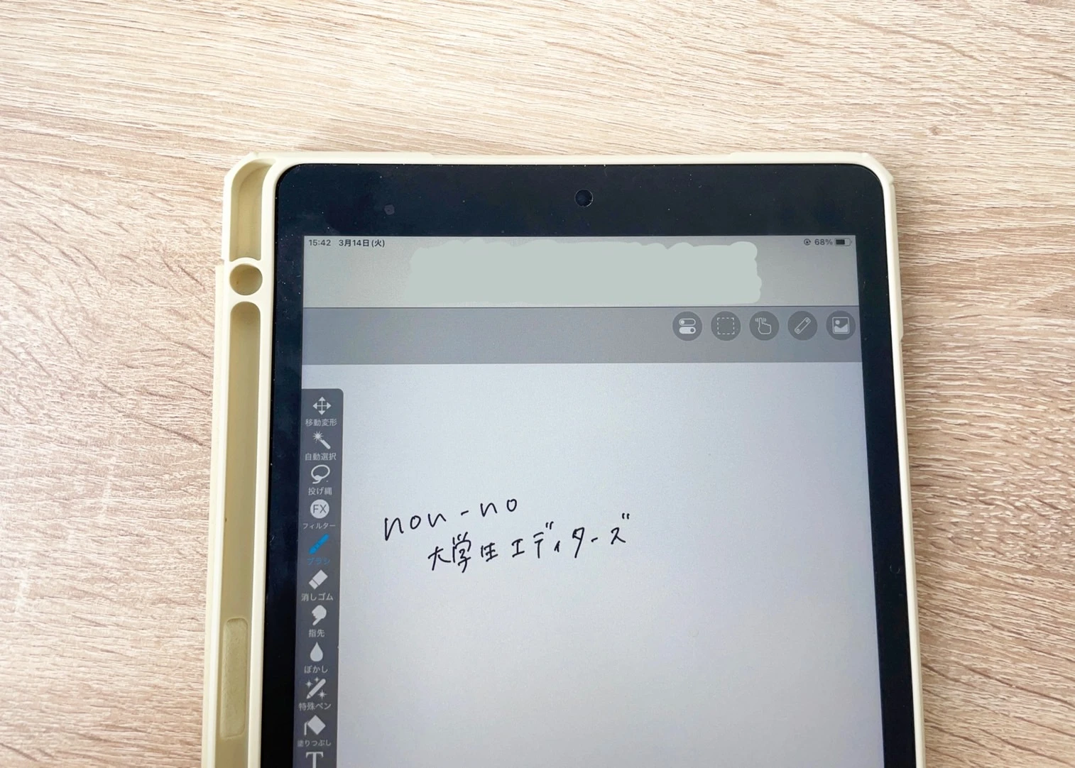 iPad　手書き文字