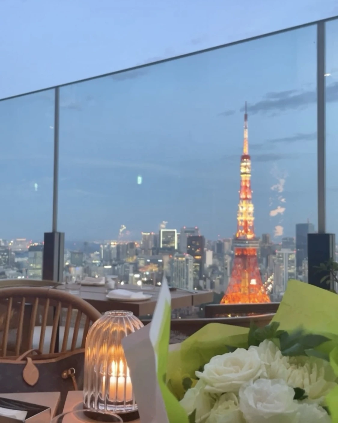 テラス席からの景色
目の前には東京タワー