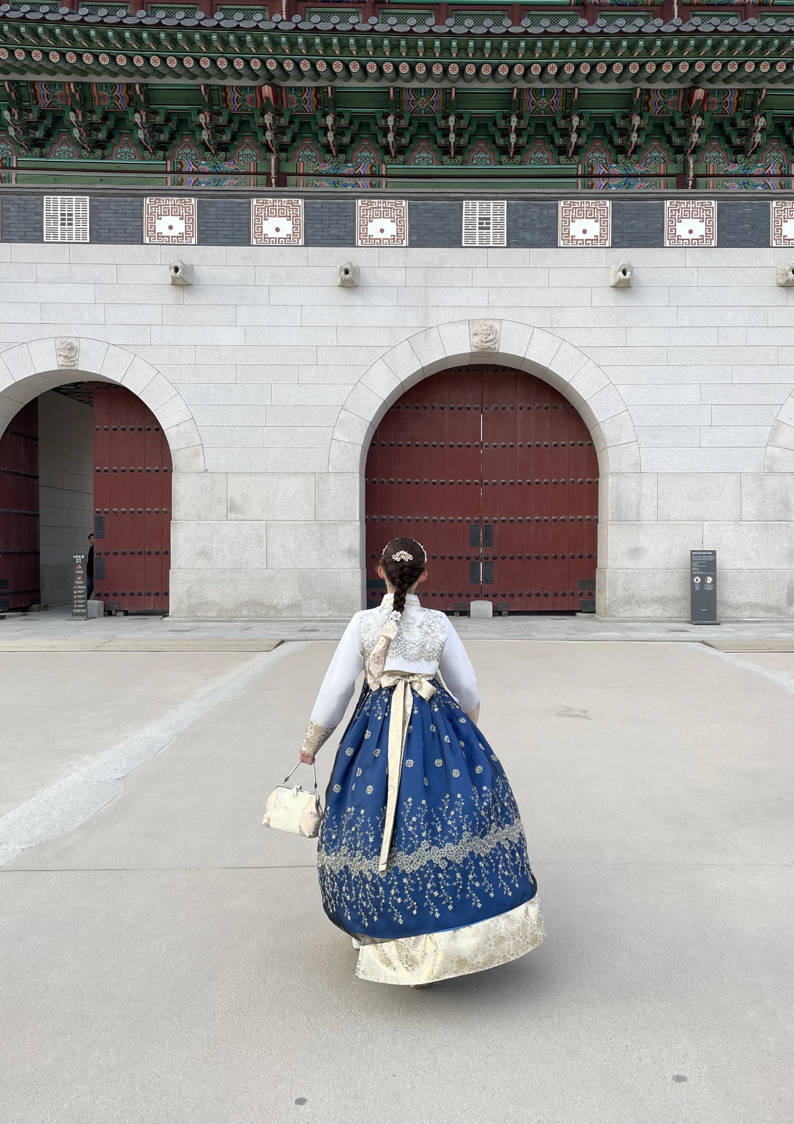 景福宮 光化門を背景に撮った写真