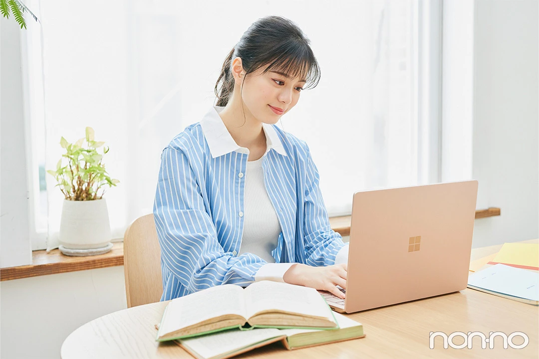 紺野彩夏　オンライン授業が多いならノートパソコン『Surface Laptop 4』