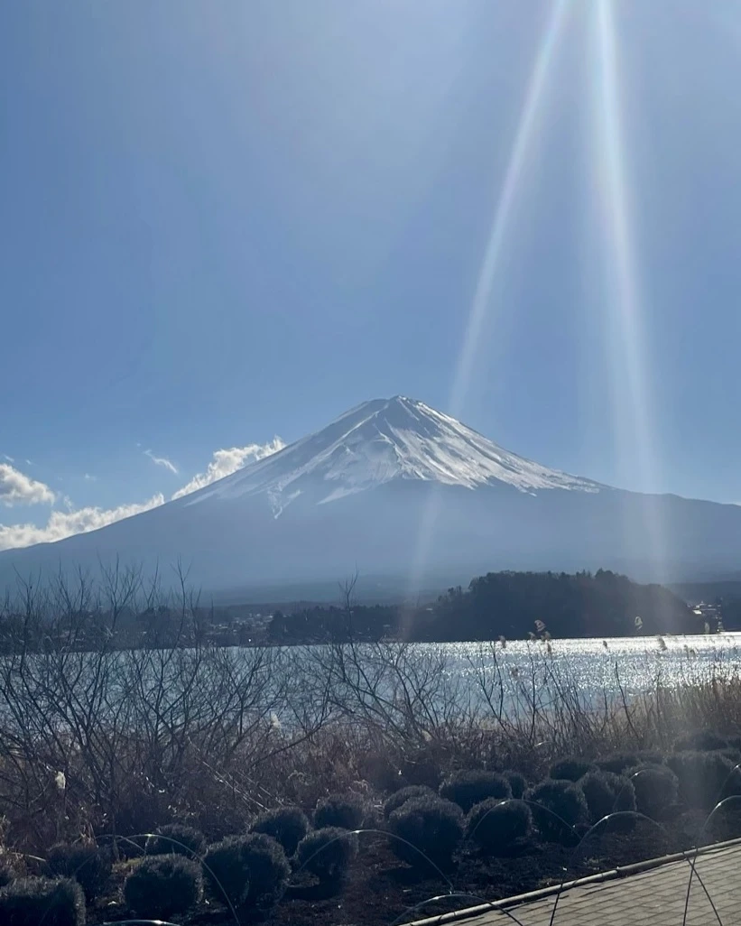 大石公園と富士山