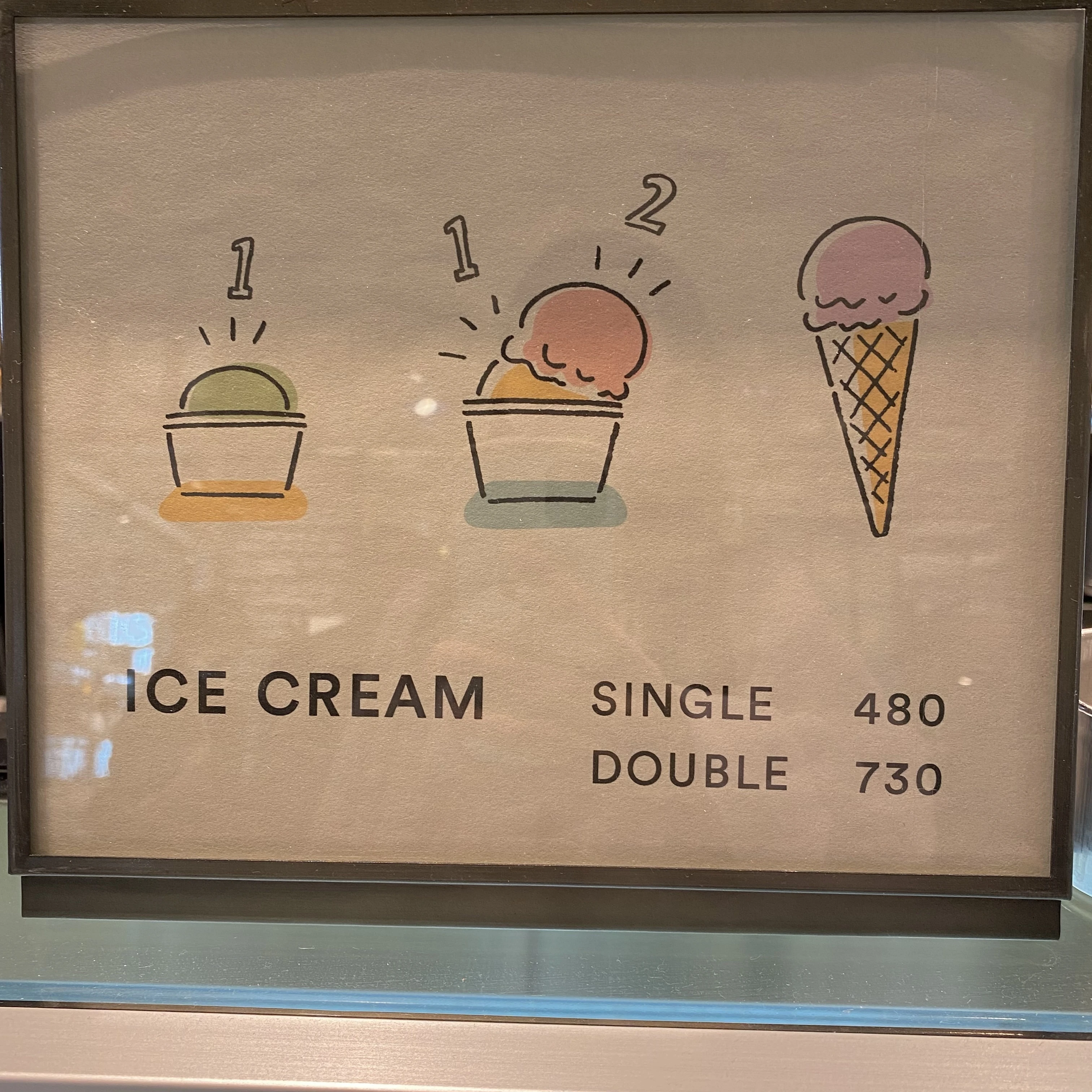 アイスクリーム、コーン、カップ