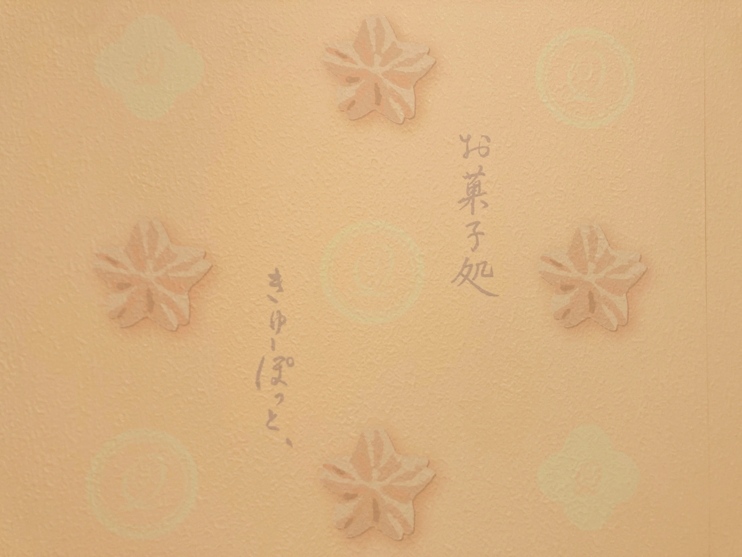 「Q-pot CAFE.」Sakuraゾーンの壁紙。お菓子処きゅーぽっと。