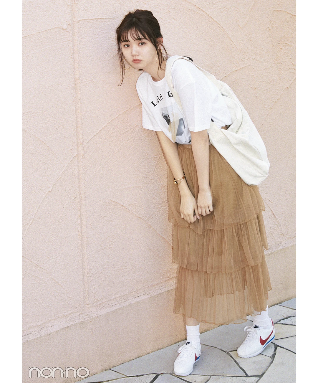 【夏のロングスカートコーデ】江野沢愛美の、甘めスカートで魅せるスポカジ風MIXコーデ♡