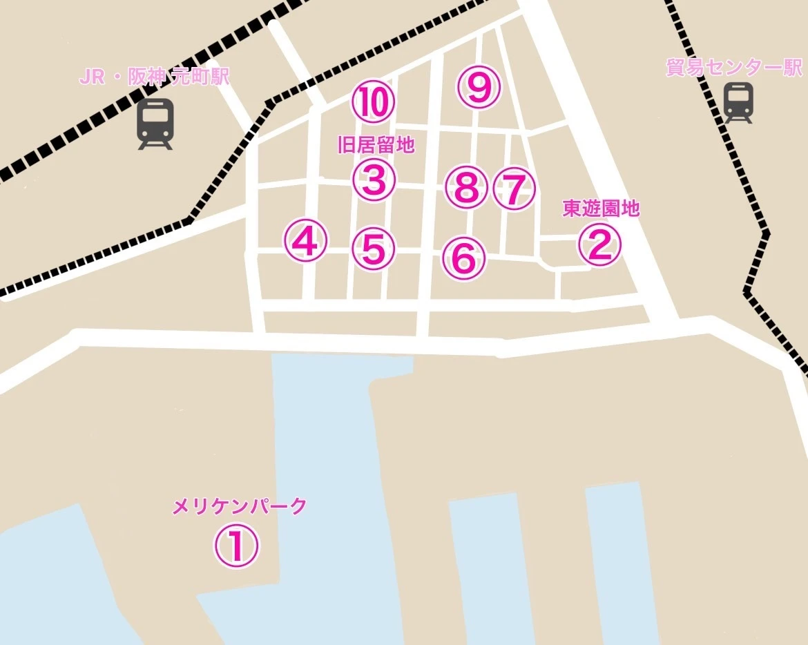 神戸ルミナリエ 2024 展示マップ