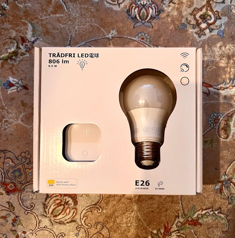 IKEA ライト KNUTBO クヌートボー 電球、リモコンつき - 家電