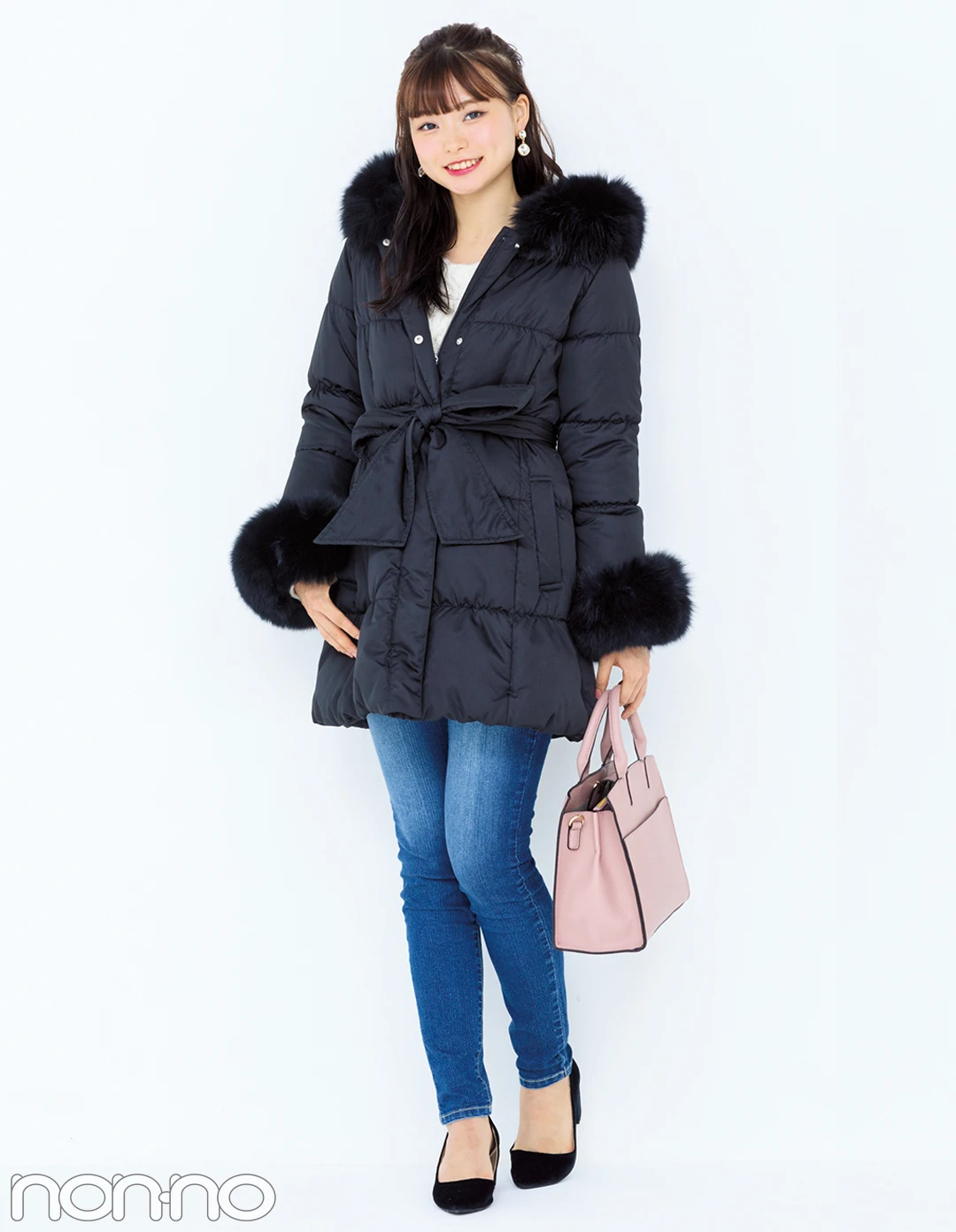 CECIL McBEE（セシルマクビー） ファーショートダッフルコート 白 M ...