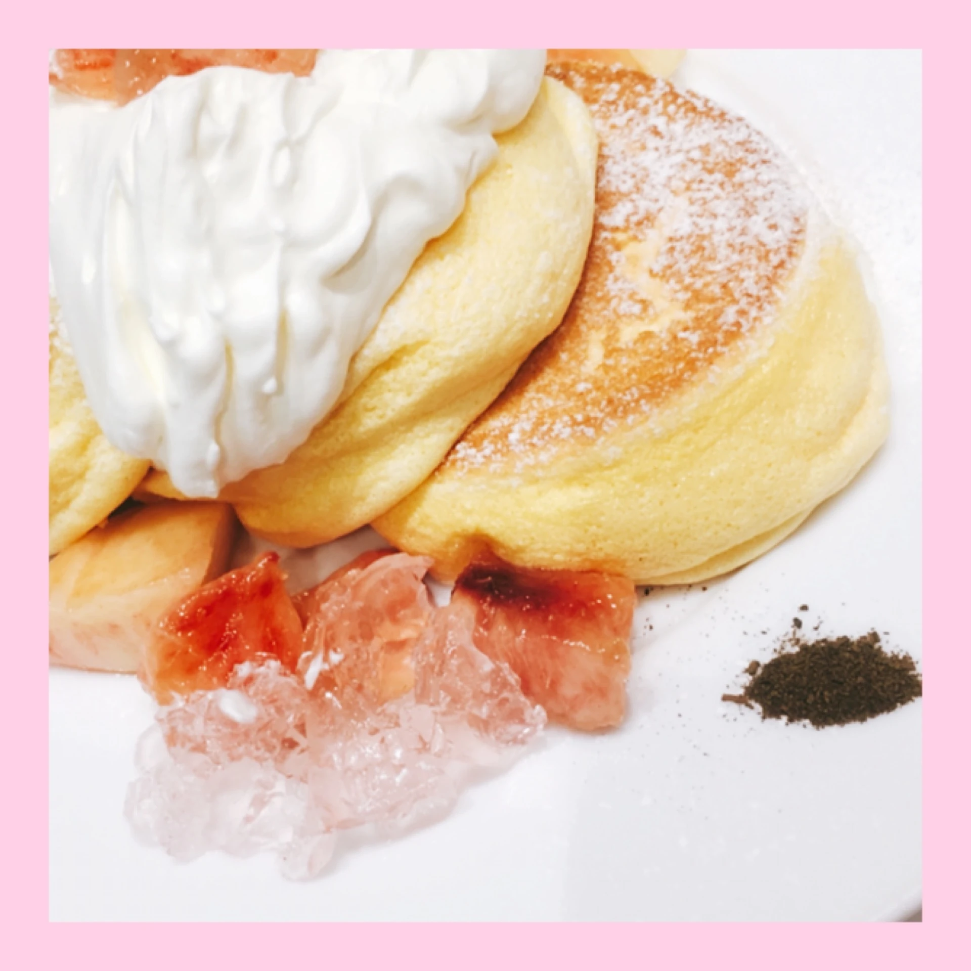 【幸せのパンケーキ】&quot;期間限定&quot;国産白桃のローズヒップピーチパンケーキ♡_1_3