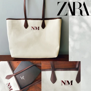 【ZARA】+290円でイニシャル入りオリジナルバッグが作れる！ 通学、通勤にもぴったりな「パーソナライズ キャンバス トートバッグ 