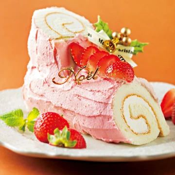 市販のロールケーキをアレンジ♡ ピンクのブッシュドノエルが簡単に！【クリスマススイーツレシピ】