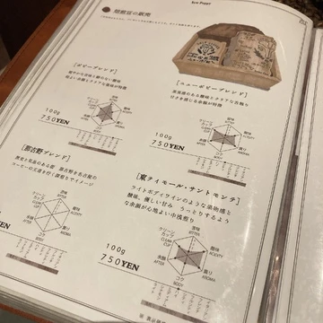 「喫茶ニューポピー」　焙煎豆の紹介
