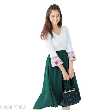 新木優子が着る♡ プチプラヘムスカートを今から冬まで可愛く長〜く着る方法