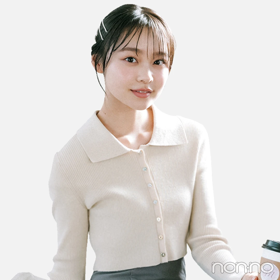 ワンツーコーデを可愛く見せる“ぴたゆる”シルエット【大学生の毎日コーデ】