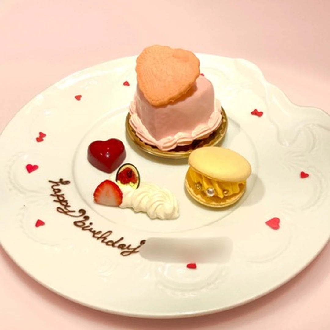 【バレンタイン】Q-pot CAFE. で限定ハートケーキ♡【BDプレート】